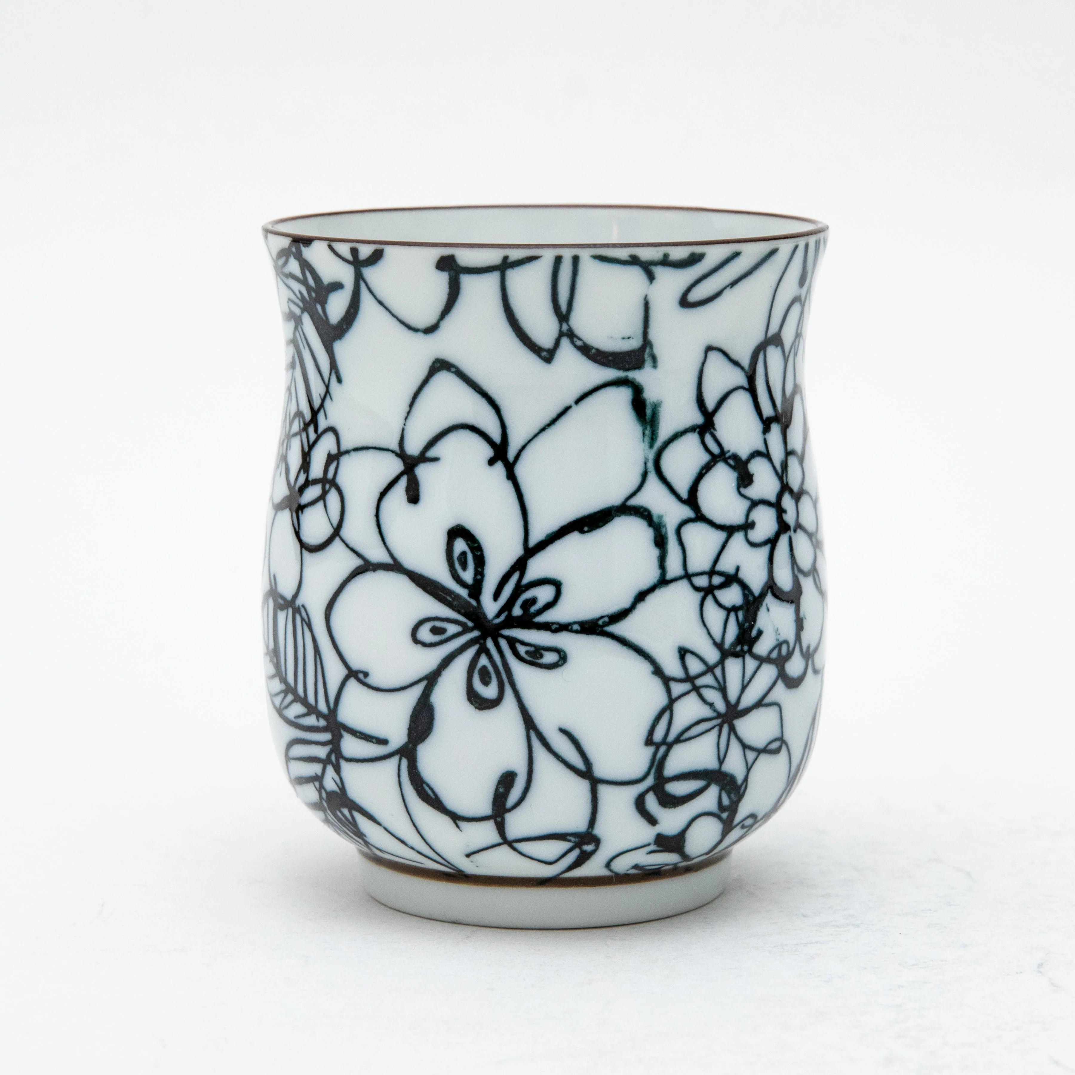 3pcs Flower Line Art For Gift In Box With Tea Strainer Porcelain Japanese Teapot & Teacups - Image 10