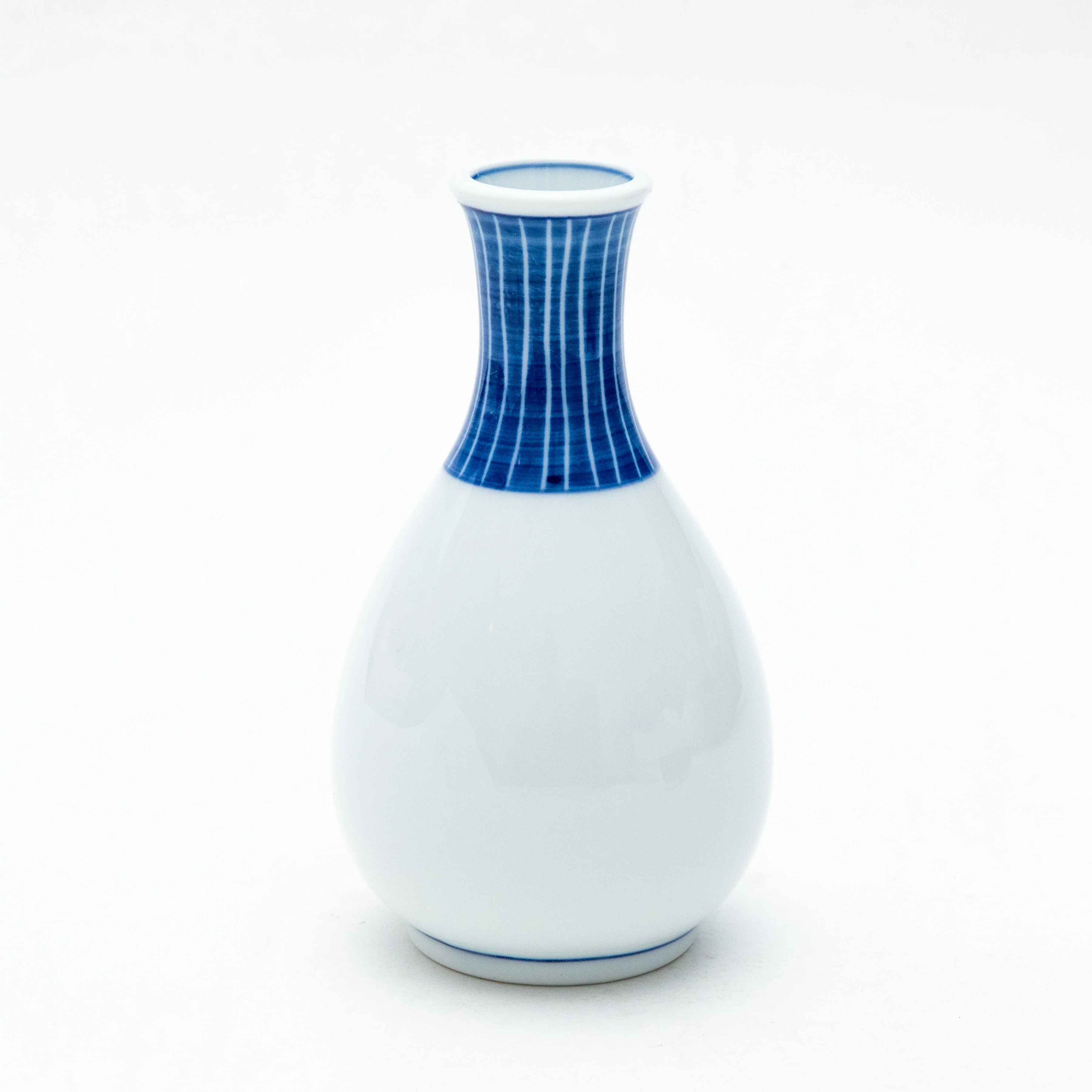 3pcs Tokusa Stripes For Gift In Box Ceramic Tokkuri Sake Bottle & Cups - Image 3