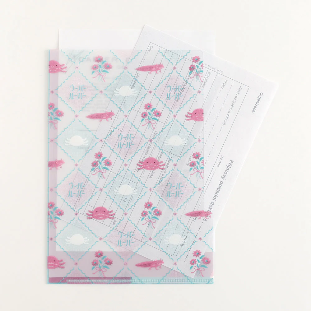 A5 Axolotl 3 Pockets File Folder - Image 2