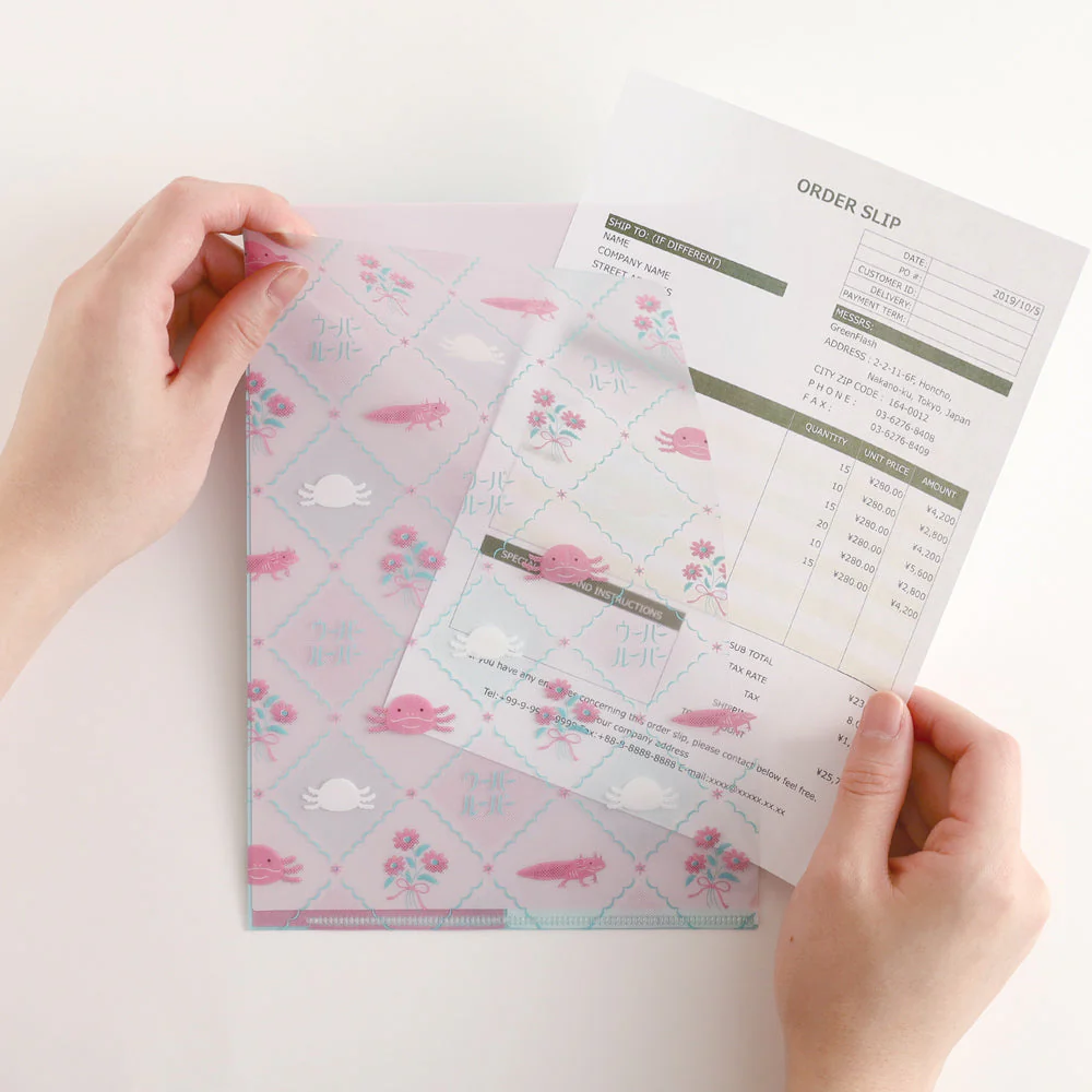 A5 Axolotl 3 Pockets File Folder - Image 3