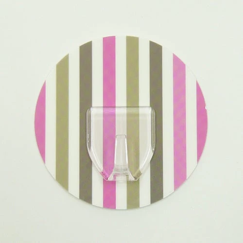 Kokubo Adhesive Hook (up to 1.5kg/Stripes/PK/OL/WT) - Image 2