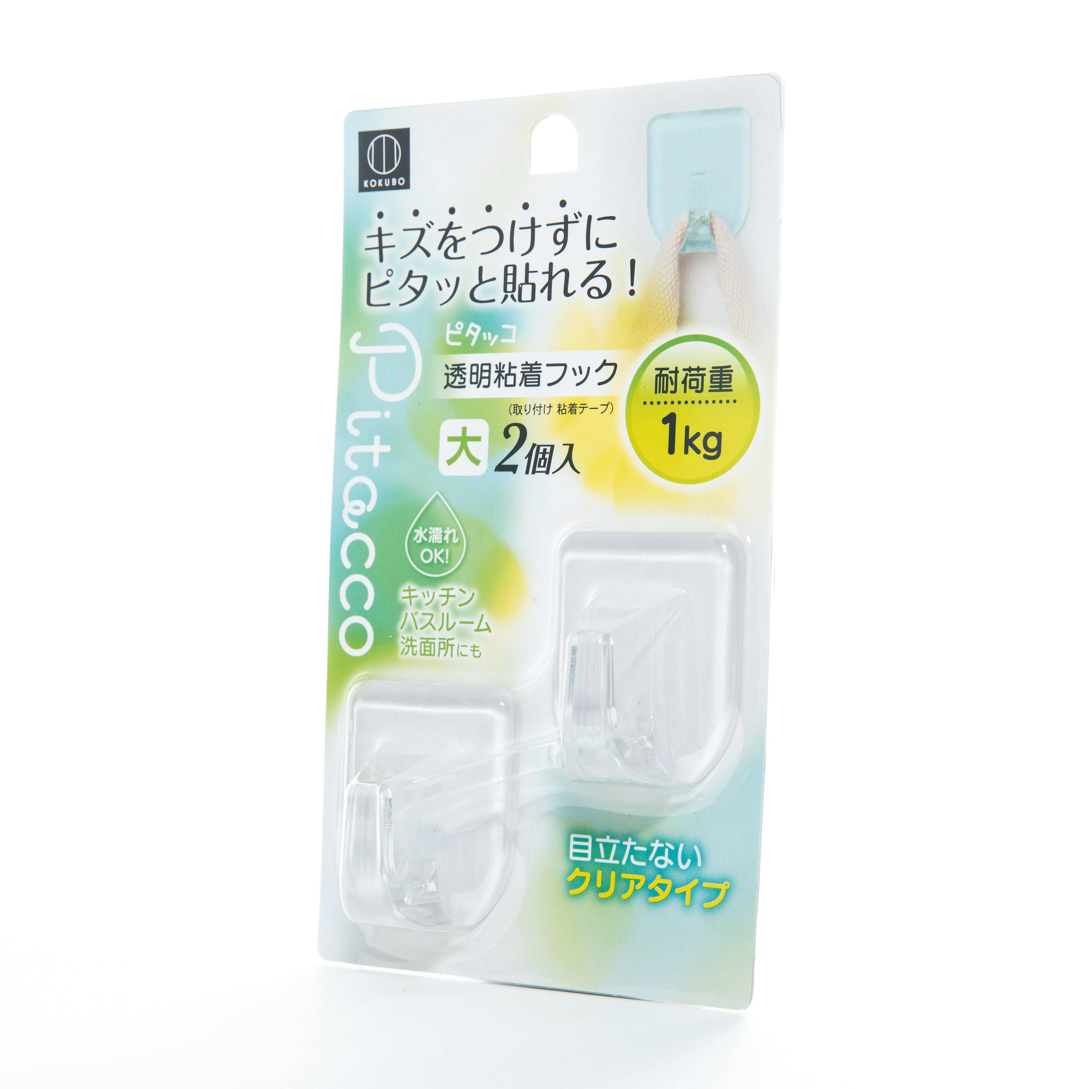 Kokubo Clear Adhesive Hooks (2pcs) - Image 4