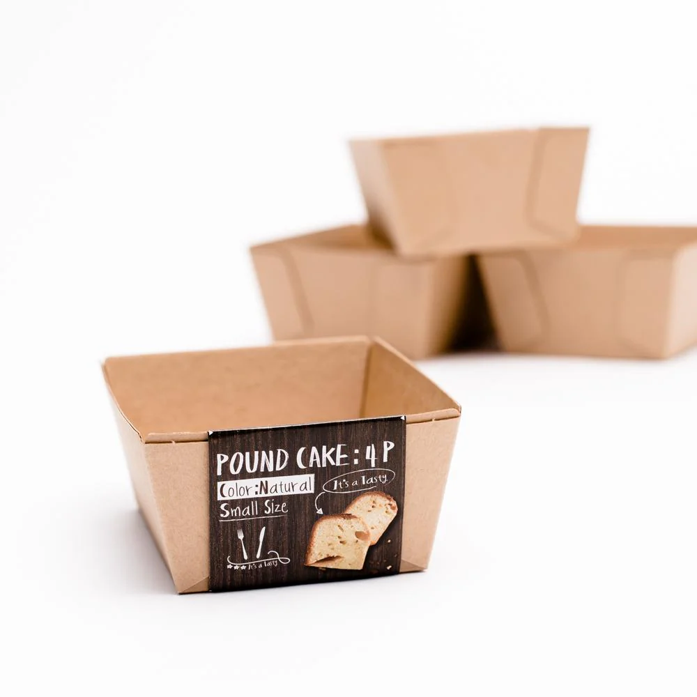 Baking Paper Molds S (Pound Cakes/Natural/8.5x6.5x4.5cm (4pcs)) - Image 7