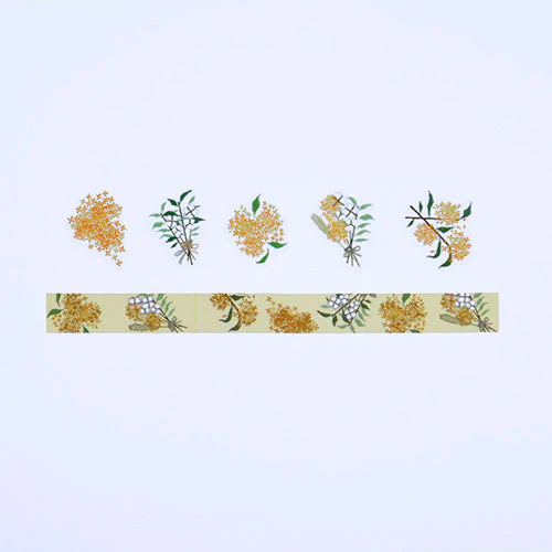 Bande 2pcs Osmanthus Washi Masking Tape & Stickers BDA658 - Image 2