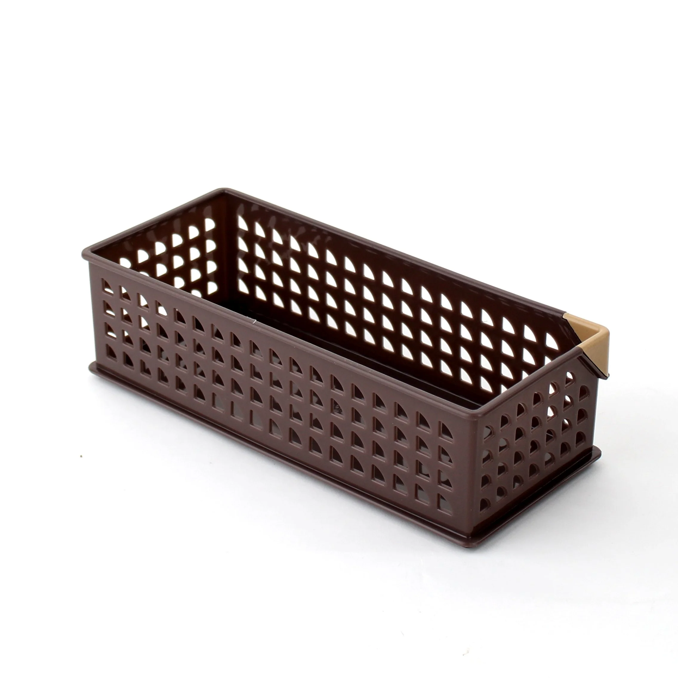 Brown Mesh Storage Bin Basket (24x10.5x7cm) - Image 3