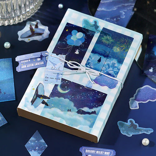 BGM 45pcs Fantasy Travel: Galaxy Tracing Paper Sticker Flakes BS-TF016 - Image 5