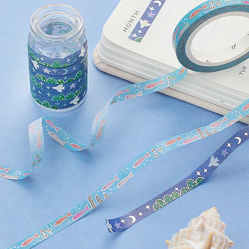 BGM Birds & Starry Sky Washi Masking Tape BM-LSG120 - Image 4