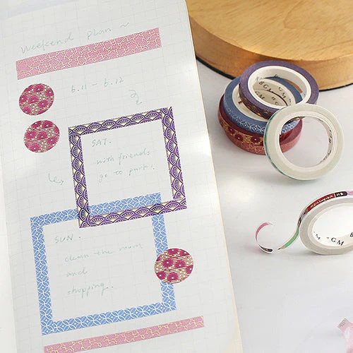 BGM Circle Pattern Washi Masking Tape BM-LSG115 - Image 5
