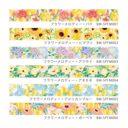 BGM Flower Melody Rose Washi Masking Tape - Image 7