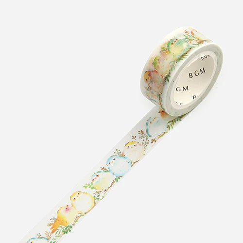 BGM Long-tailed Tit Foil Stamping Washi Masking Tape BM-LGCA082 - Image 2
