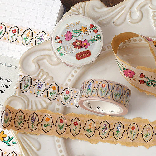 BGM Retro Curtain Washi Masking Tape BM-SPRR004 - Image 5