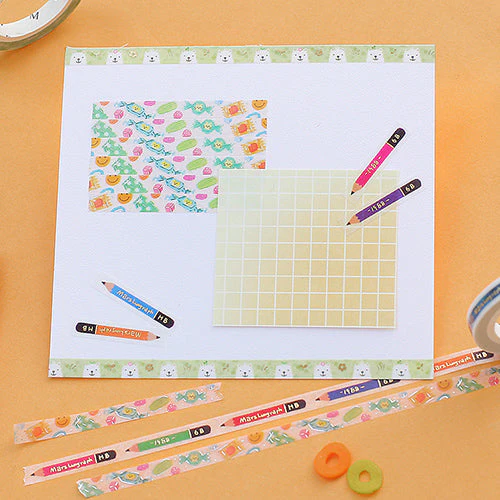BGM Retro Pencil Washi Masking Tape BM-LSG109 - Image 4