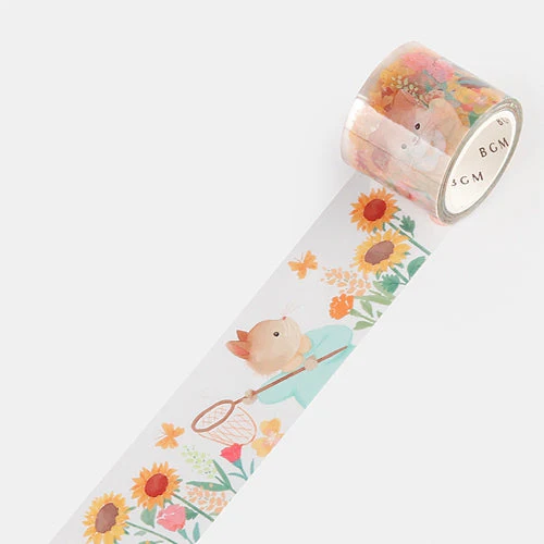 BGM Sunflower Cat Washi Masking Tape - Image 2