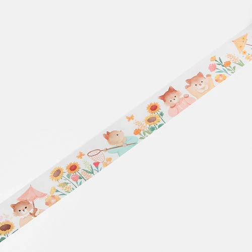 BGM Sunflower Cat Washi Masking Tape - Image 3