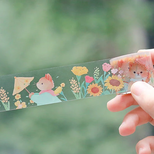 BGM Sunflower Cat Washi Masking Tape - Image 4