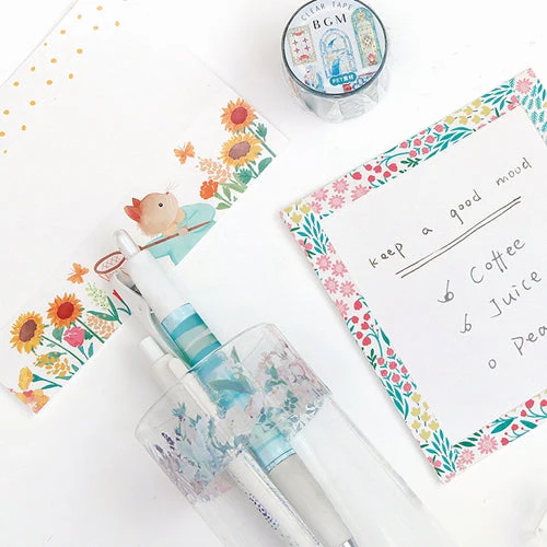 BGM Sunflower Cat Washi Masking Tape - Image 5