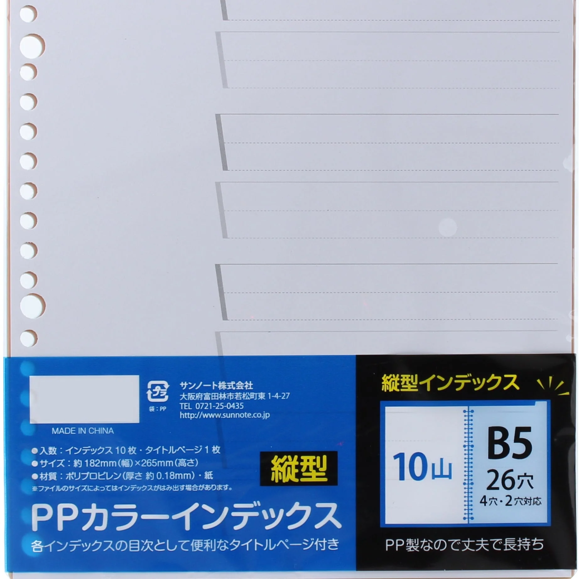B5 Size Binder Dividers (10pcs) - Image 2