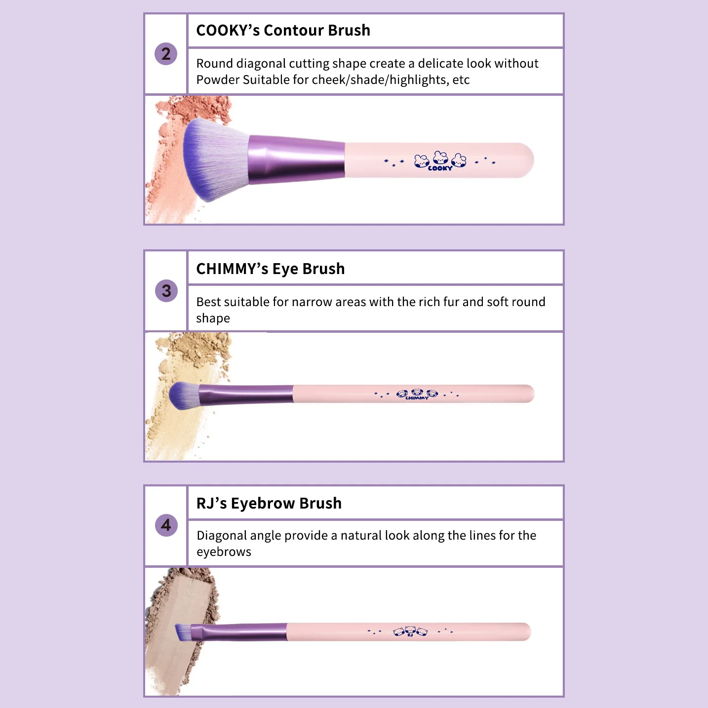 BT21 Minini Makeup Brush Set - Image 10