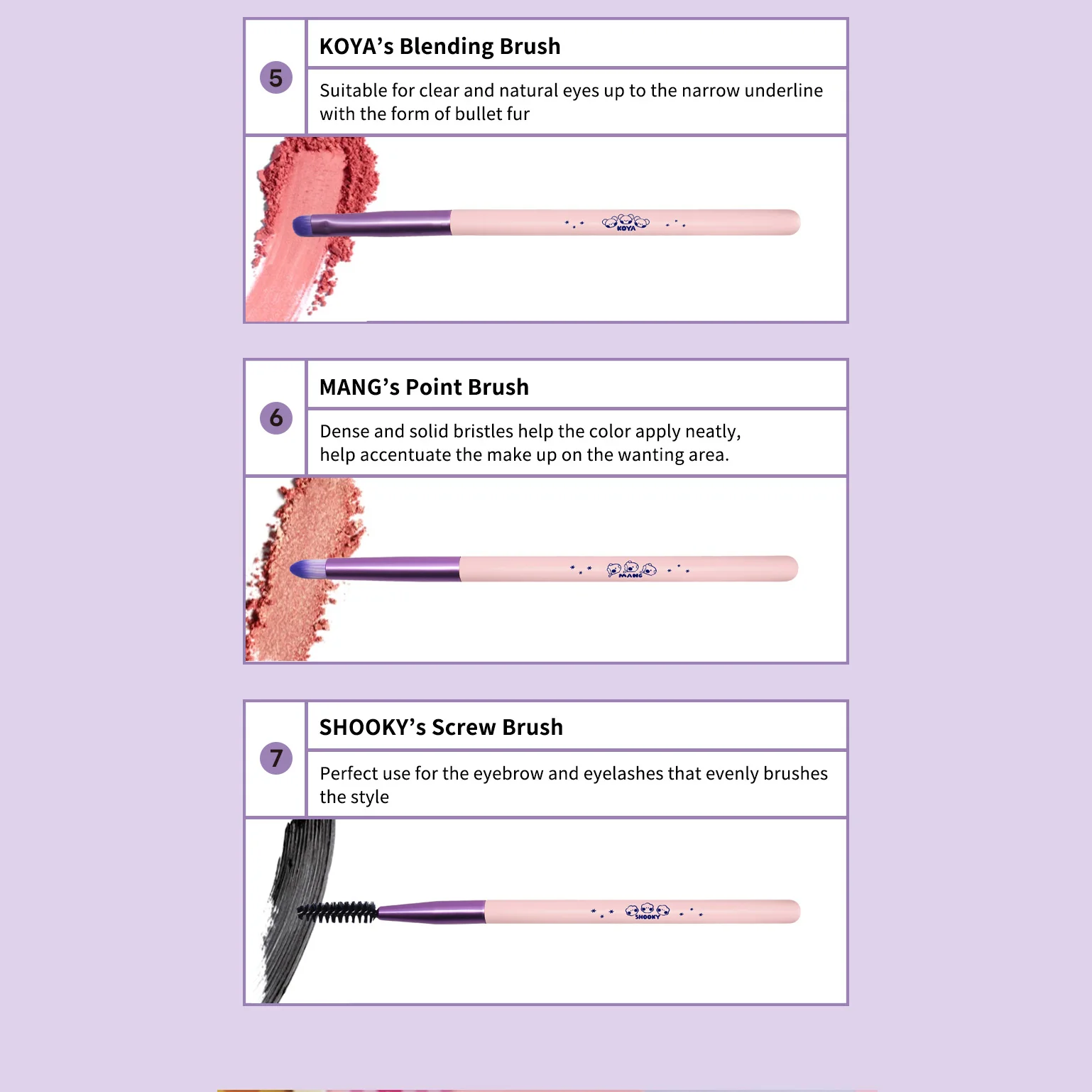 BT21 Minini Makeup Brush Set - Image 11