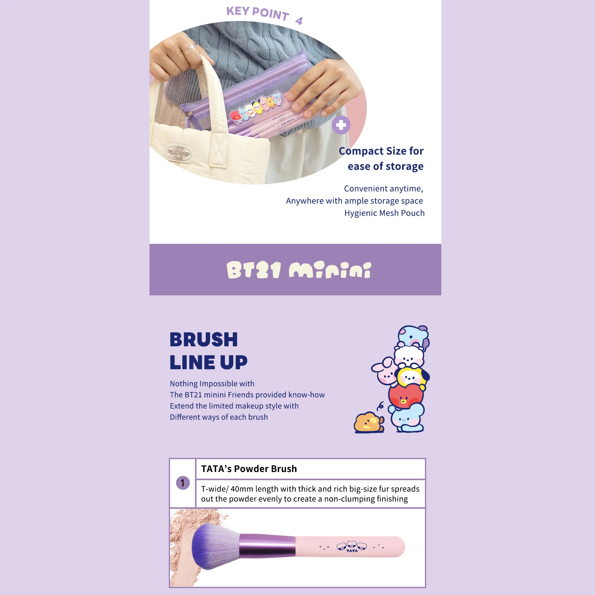 BT21 Minini Makeup Brush Set - Image 9