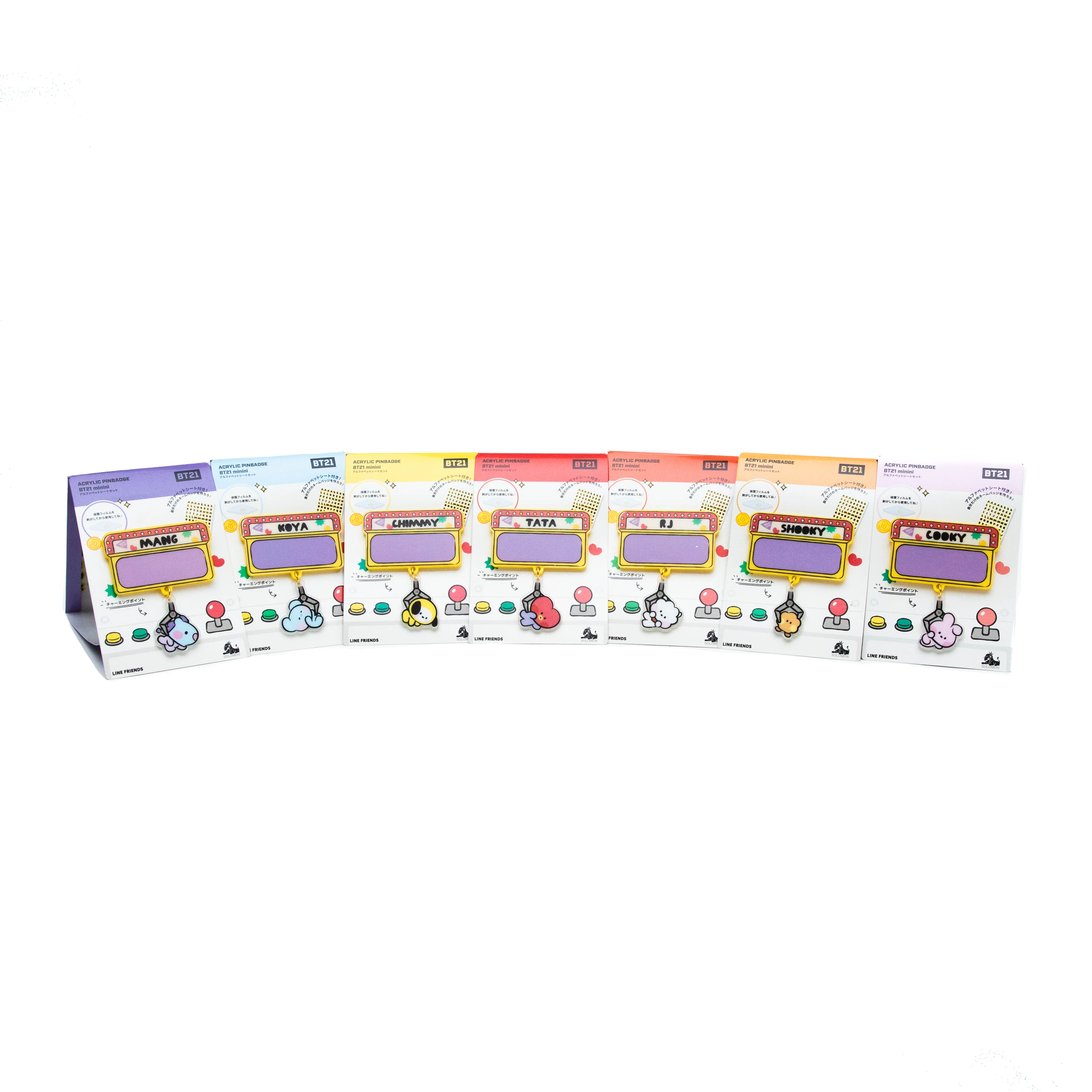 BT21 Minini Pin Badge with Letters - Image 2