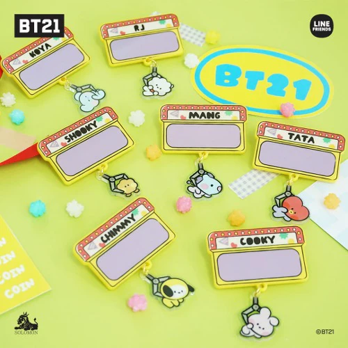 BT21 Minini Pin Badge with Letters - Image 4