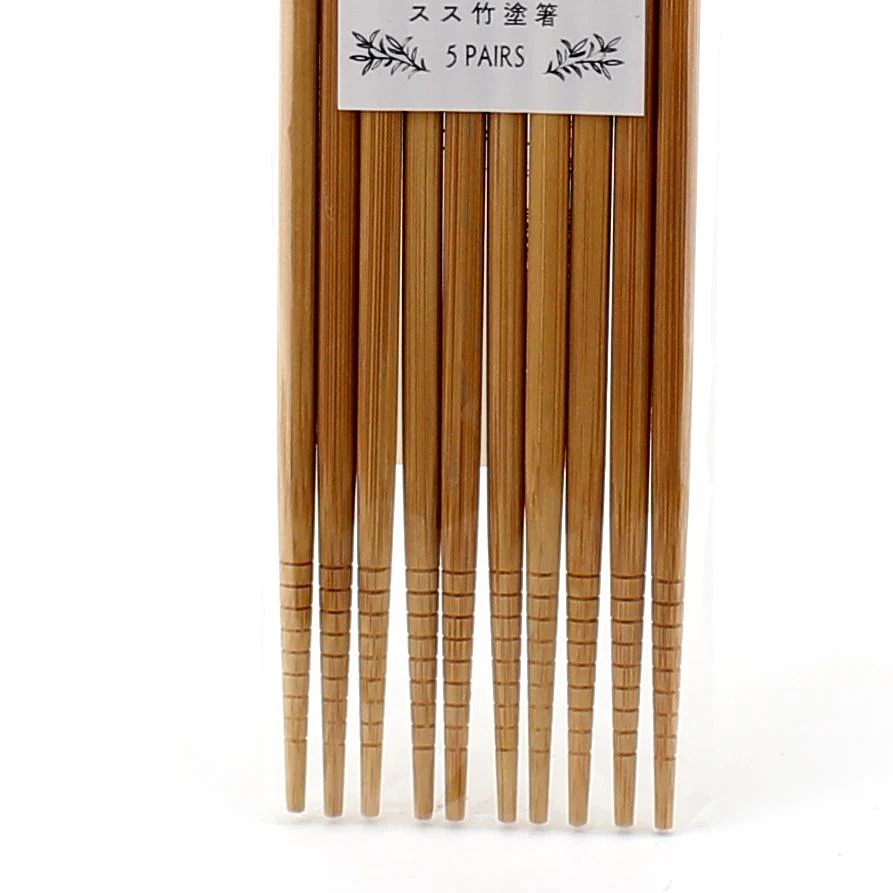 5-pair 22.5cm Bamboo Chopsticks - Image 3