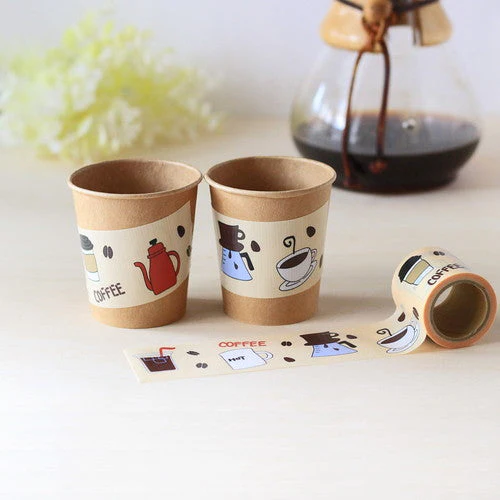Coffee Time Washi Masking Tape YJ3-13 - Image 2