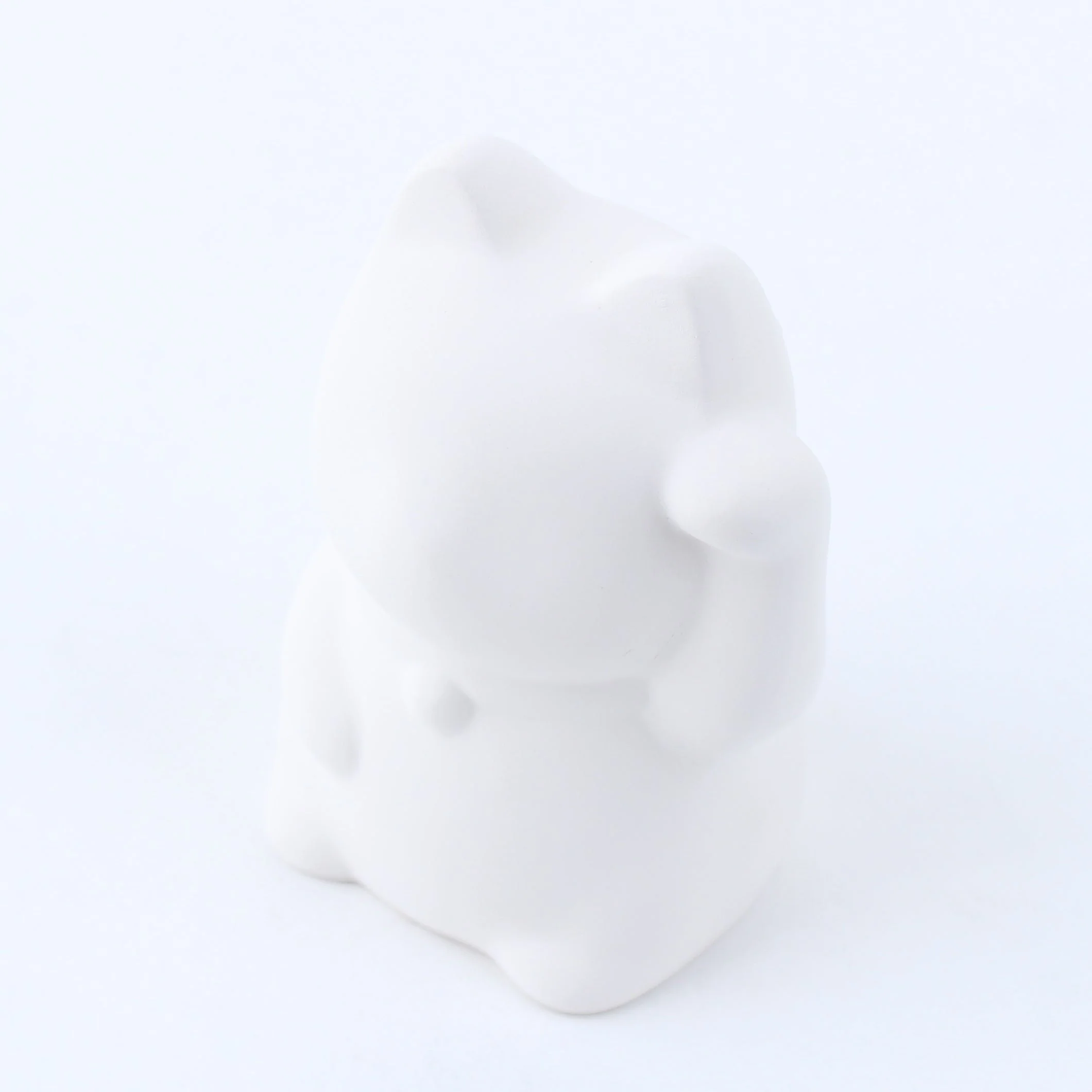 Yakushigama Ceramic Lucky Cat Coin Bank Left Paw Raised - Image 2