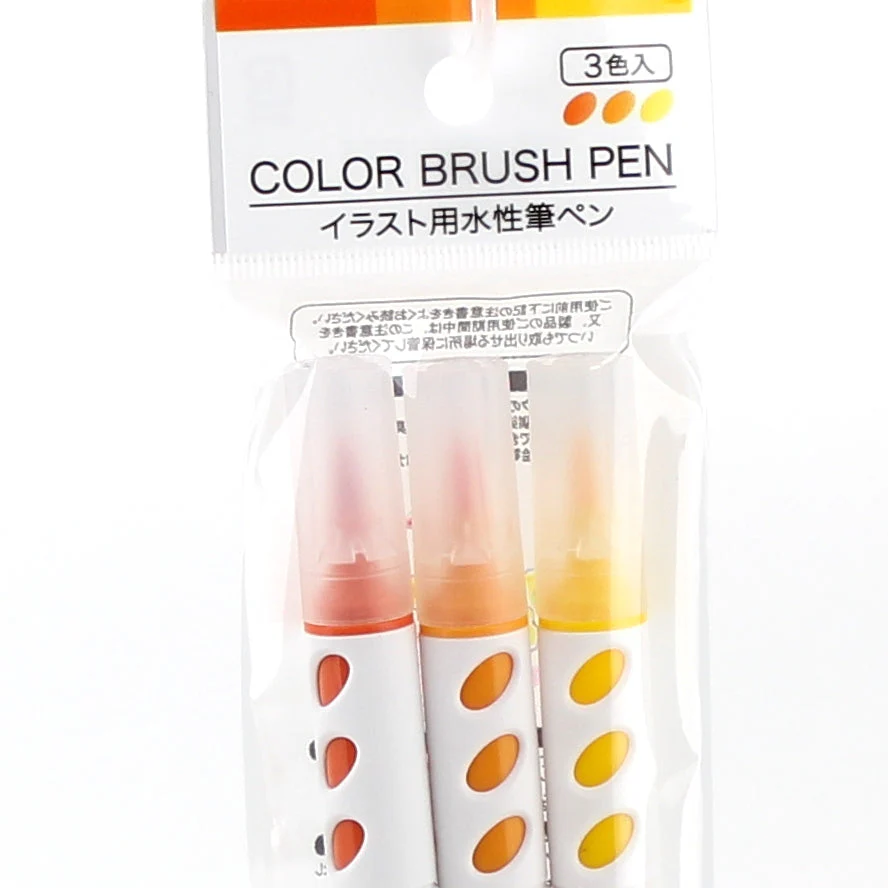 Water-Based 3 Shades Colour Brush Pen - Image 12
