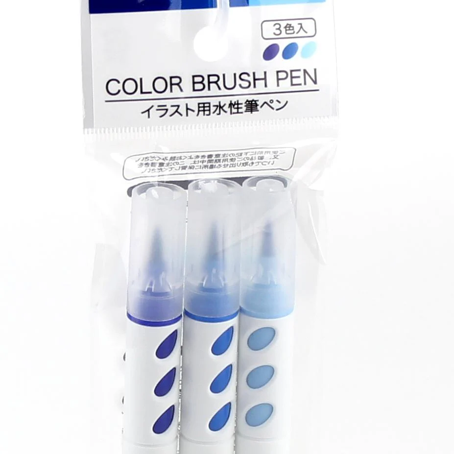 Water-Based 3 Shades Colour Brush Pen - Image 2