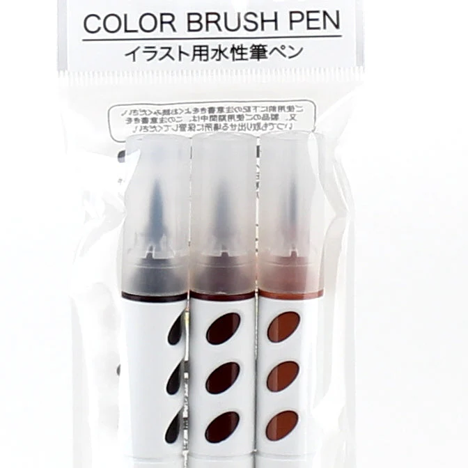 Water-Based 3 Shades Colour Brush Pen - Image 4