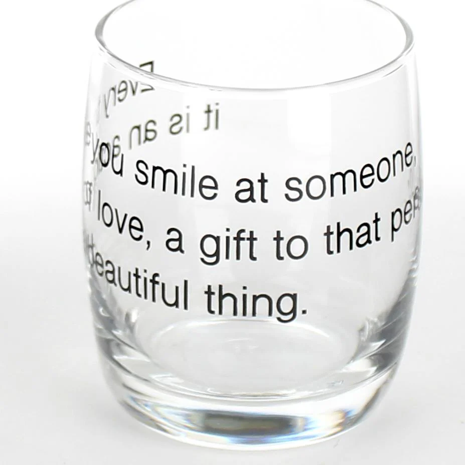 Cup (Glass/Typography/CL/BK/6.9x8.5cm / 265mL) - Image 3