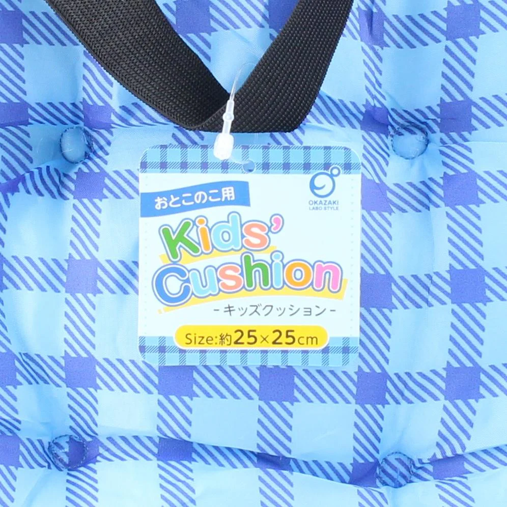 Blue Gingham Children Cushion - Image 2