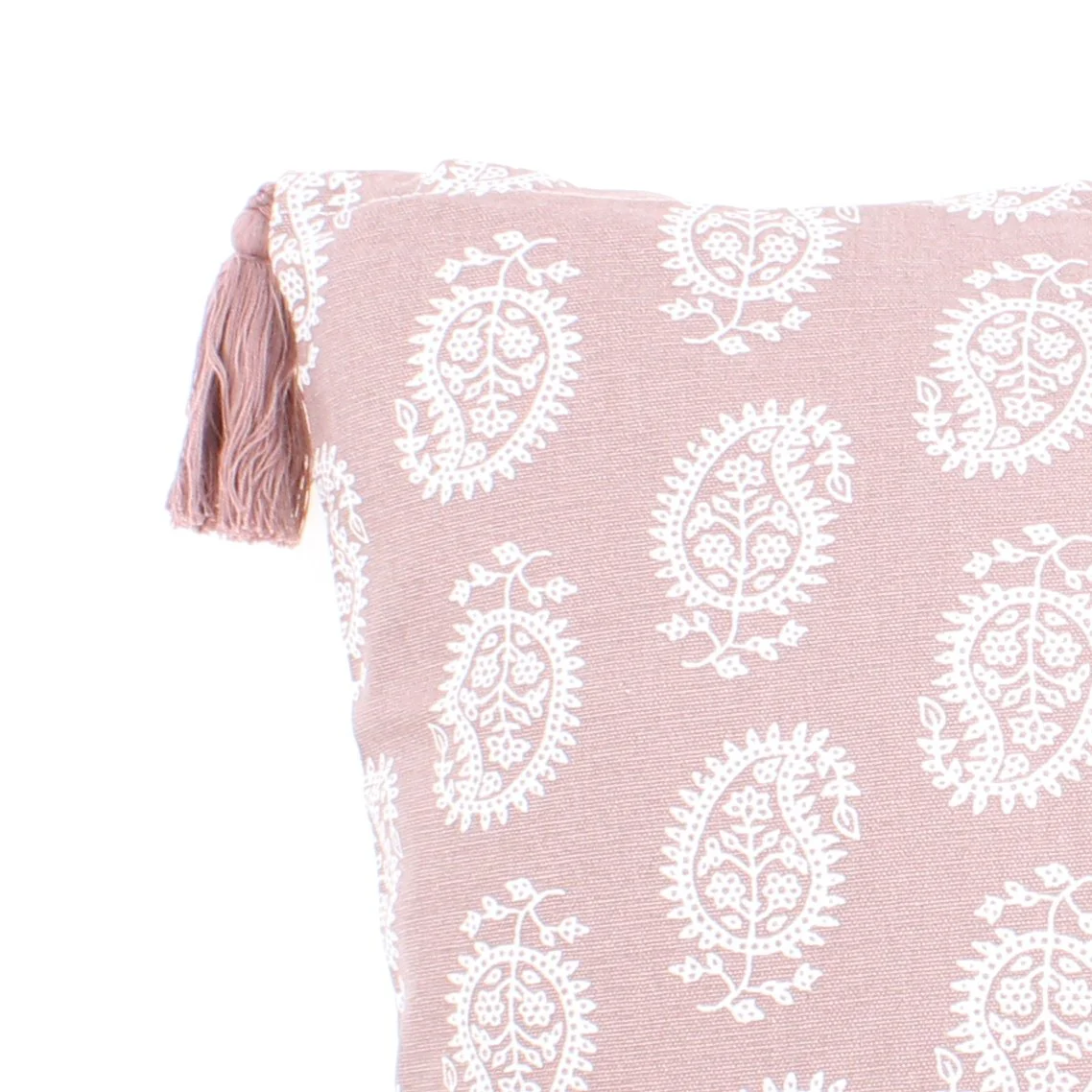 Paisley Cushion Throw Pillow Cover with Tassel (45x45cm) - Image 2