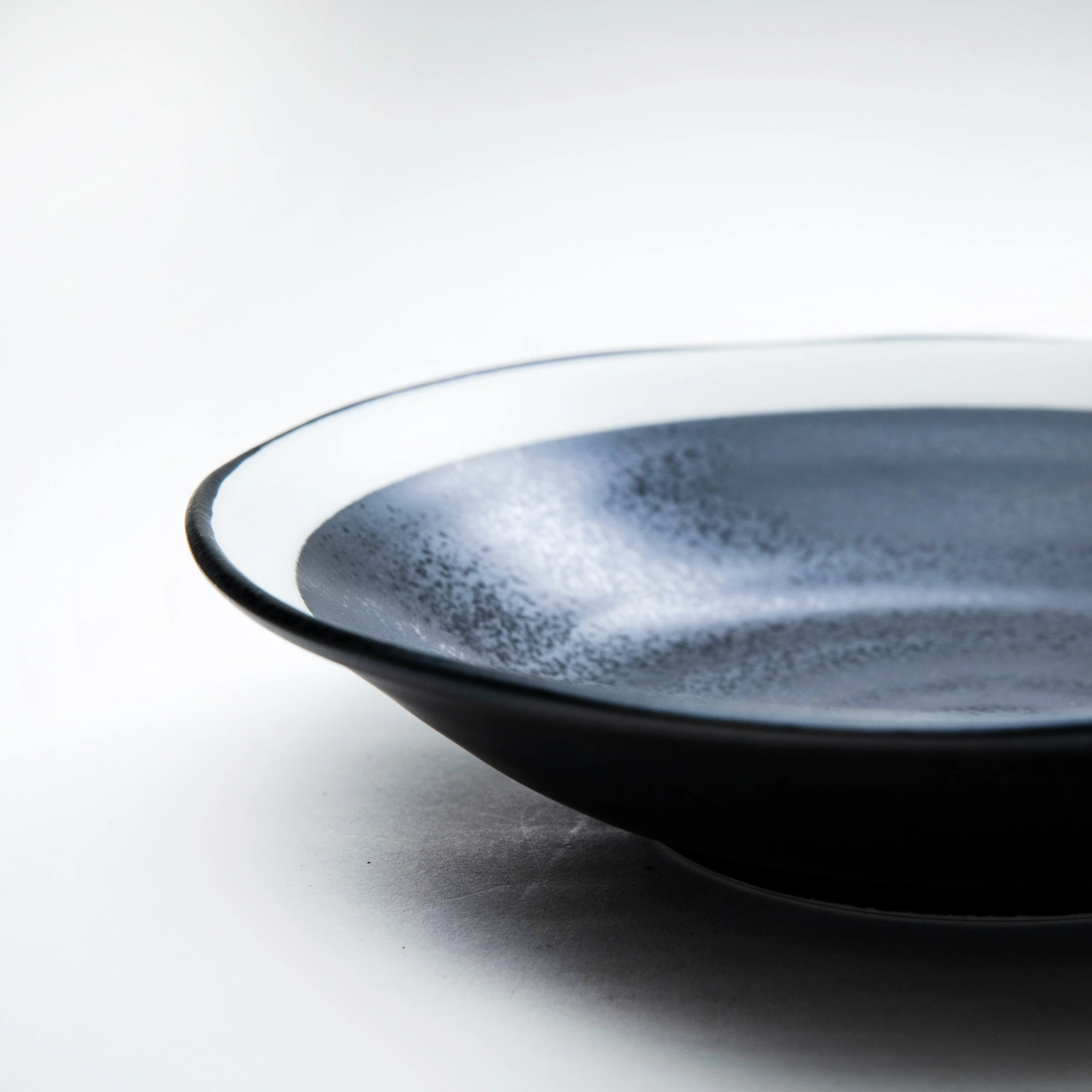 Japanese Ceramic White Belt Deep Plate - Image 3