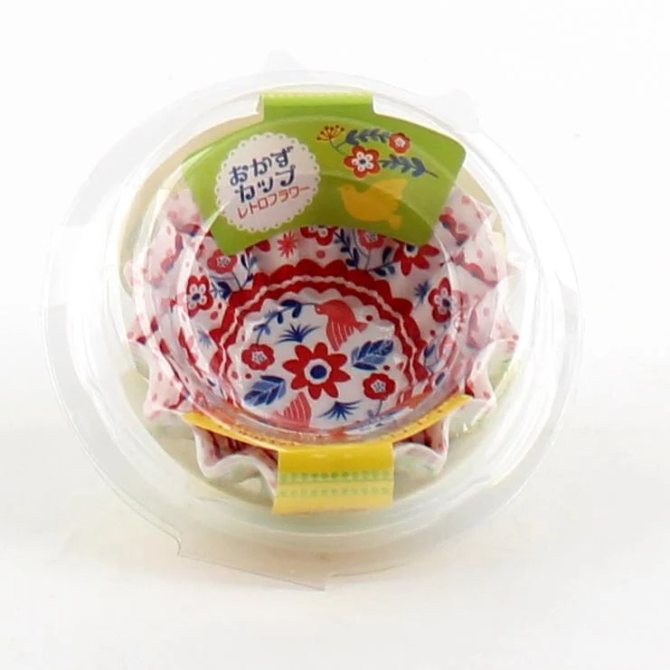 Disposable Paper Food Cups (PET/Flowers/Round/RD/GN/d.3x2cm (36pcs)) - Image 2