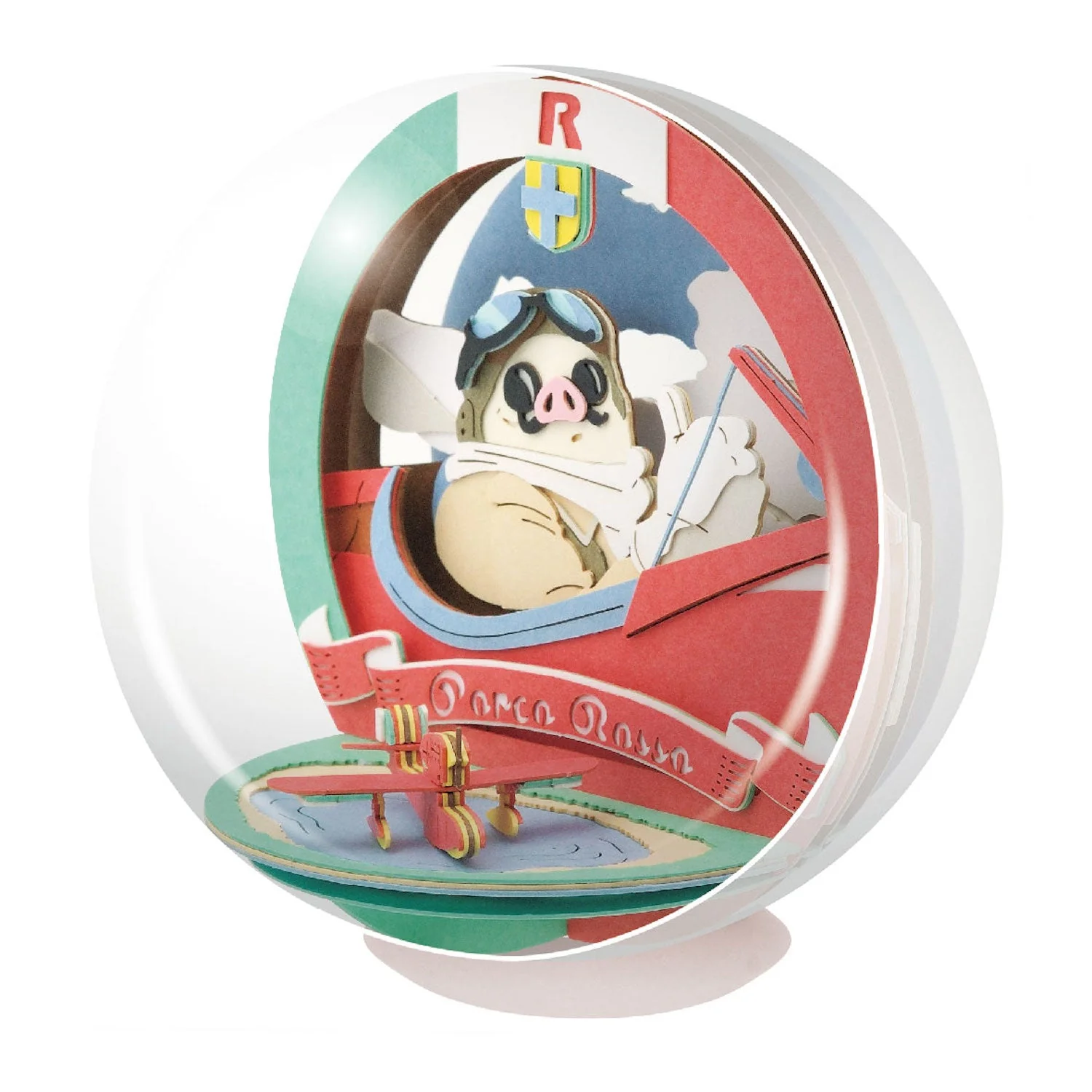 Ensky Craft Kit Porco Rosso Airplane Piloting Porco Rosso Paper Theater Ball (Box/6) - Image 3