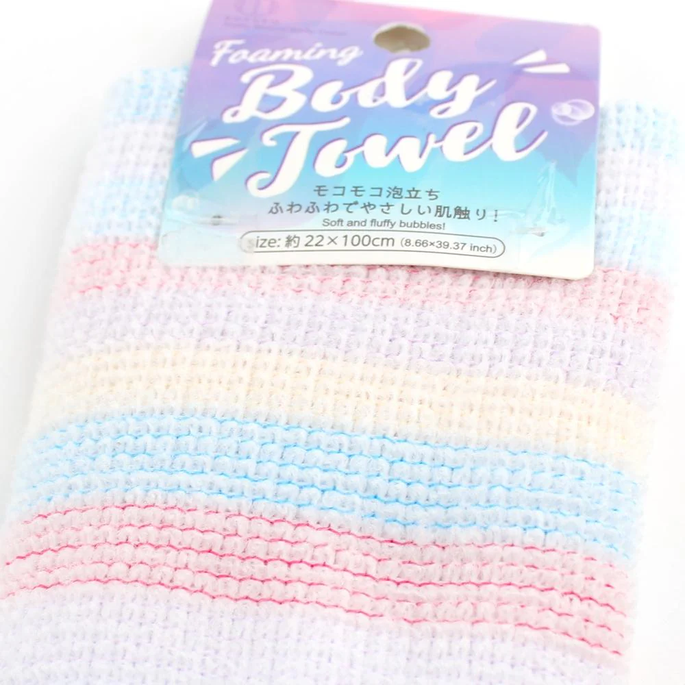 Kokubo Exfoliating Towel (Soft/Foaming/Stripes/100x22cm) - Image 3