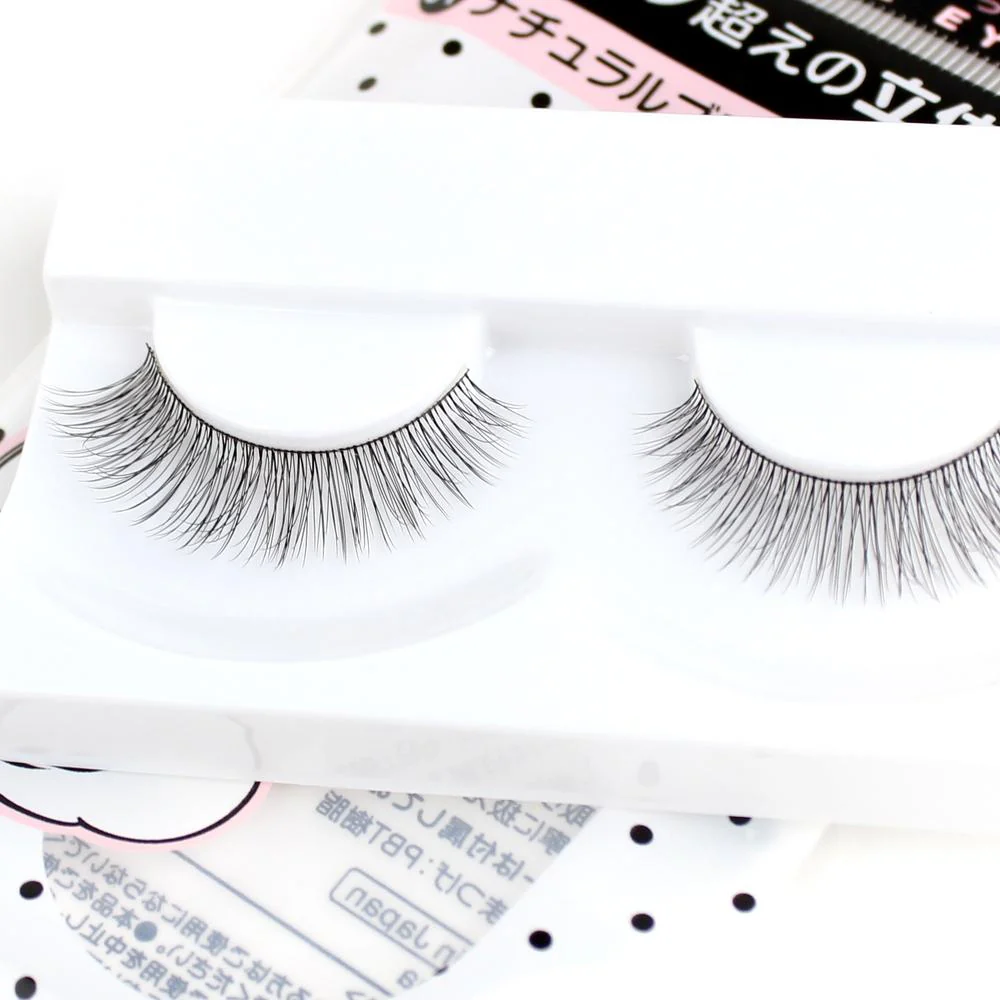 3D False Eyelashes (01 Natural Black/3x1cm) - Image 3