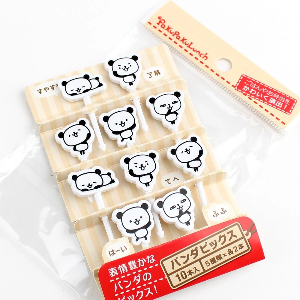 10pc Panda Food Picks - Image 3