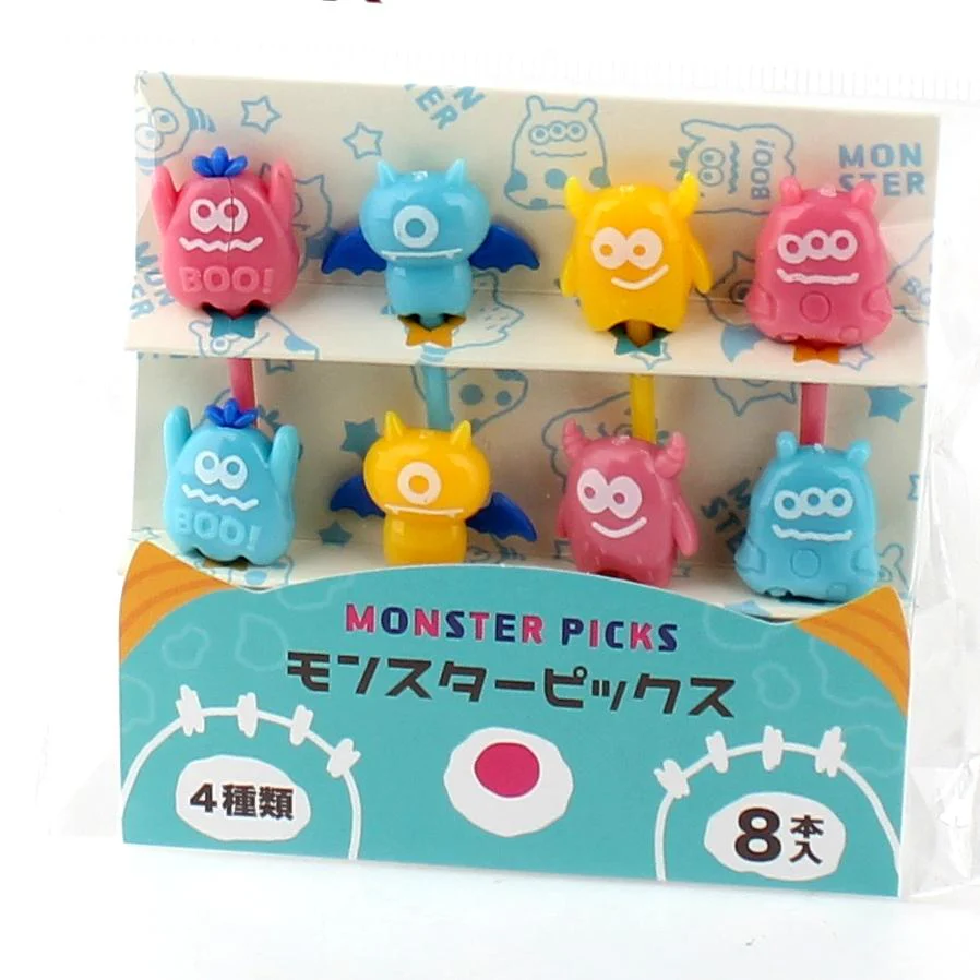 Food Picks (Styrene/Monsters/Monsters:4.5x1.5x0.7cm/With Wings:4.5x2.5x0.5cm/8pcs) - Image 2