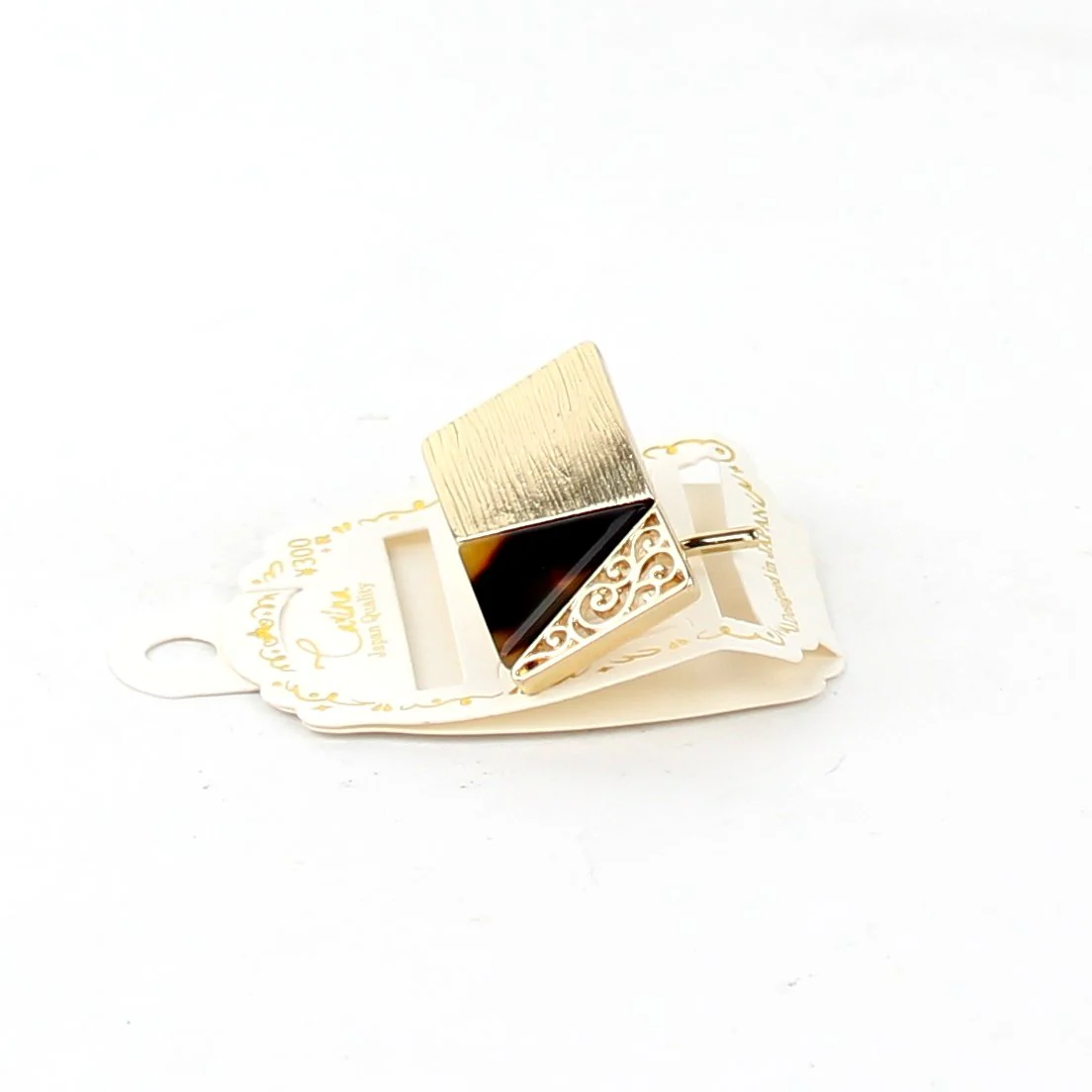 Rectanglar Tortoiseshell Hair Clip - Image 3