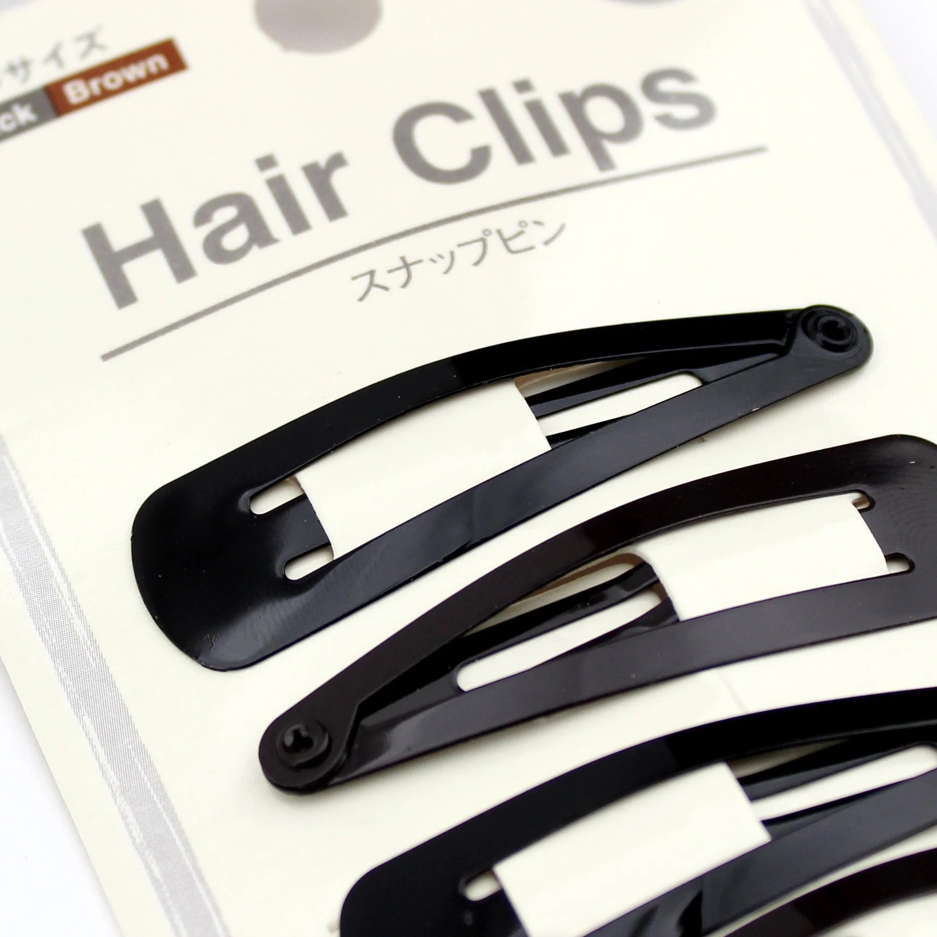 Hair Clips (BK/BN/6pcs) - Image 4