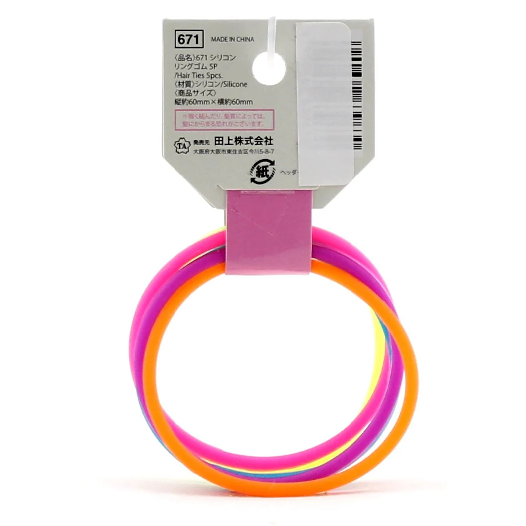 Hair Ties (BK*ASST/6x6cm (5pcs)) - Image 2