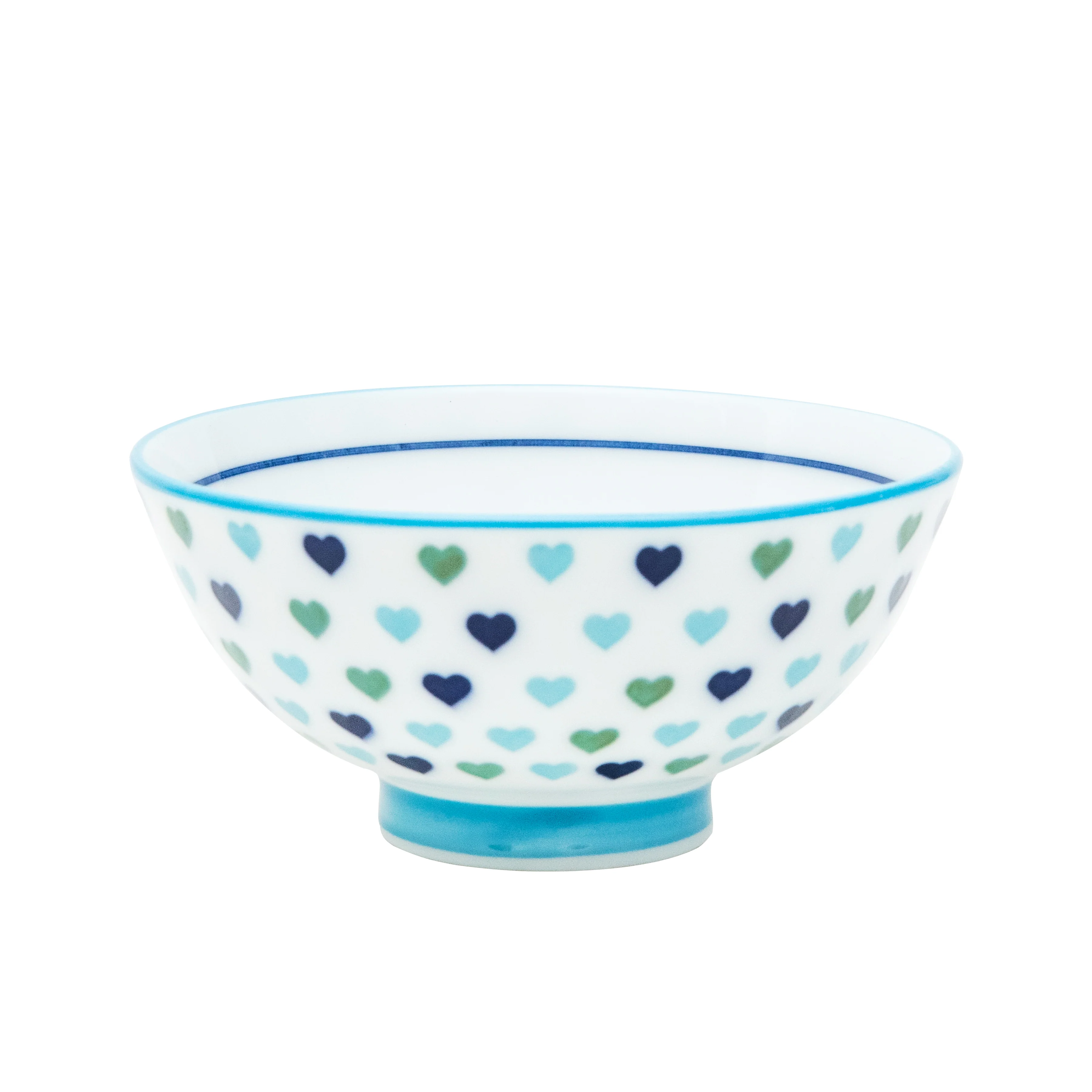 Hearts Porcelain Rice Bowl dia.10.5cm S (2 Color Options) - Image 7