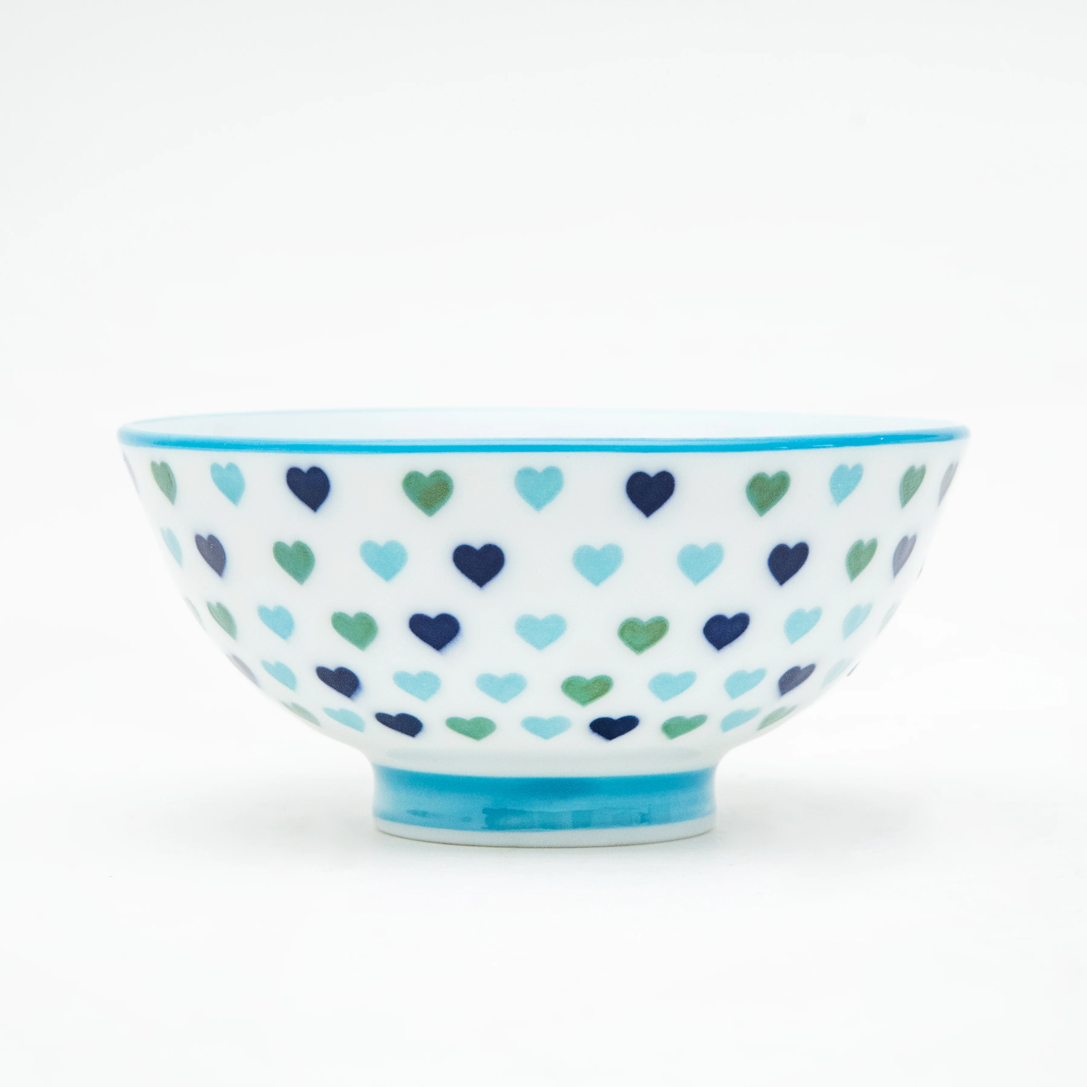 Hearts Porcelain Rice Bowl dia.10.5cm S (2 Color Options) - Image 8