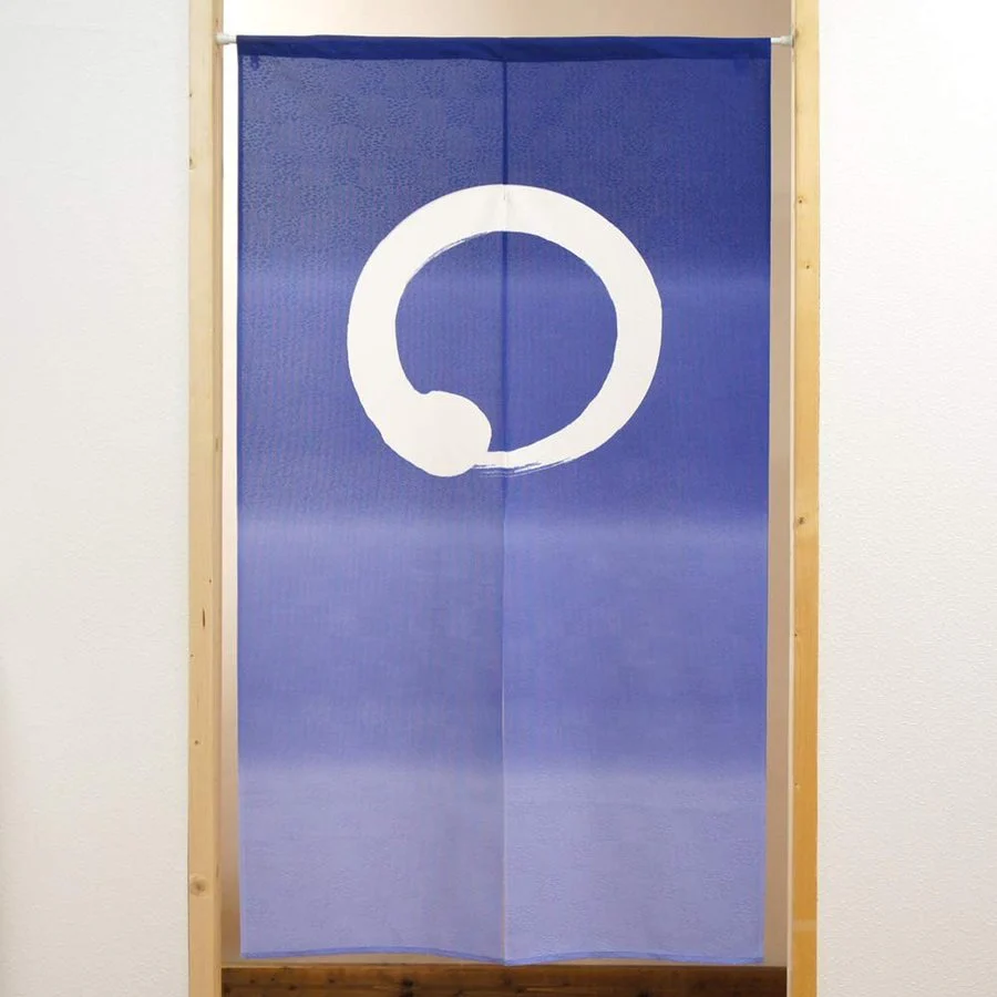 Japanese Style Circle Gradient Enso Circle Noren Curtain - Image 2