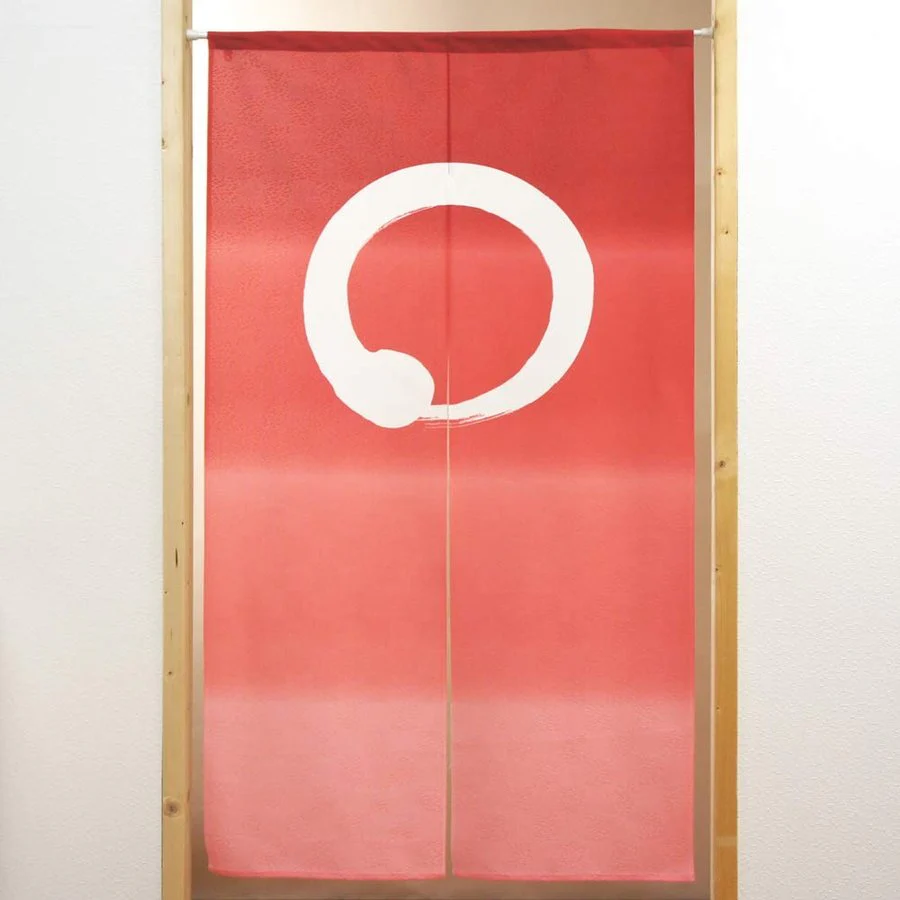Japanese Style Circle Gradient Enso Circle Noren Curtain - Image 2