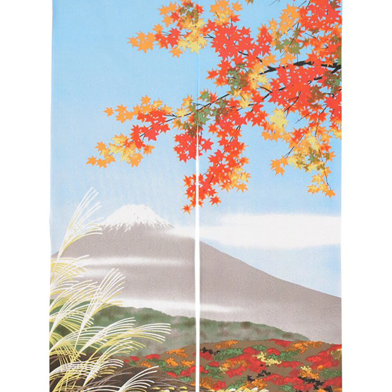 Japanese Style Four Seasons of Mt. Fuji: Autumn Noren Curtain - Image 2